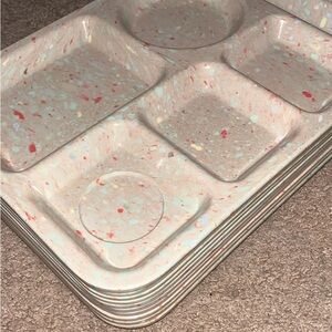 Vintage 70s Confetti Tray Set of 10